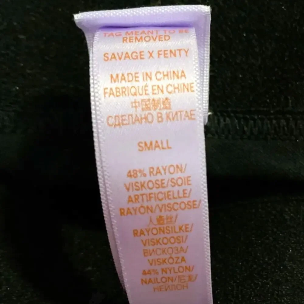 SAVAGE X FENTY RIHANNA Black Leggings Sparkle Lounge Stretch Shimmer Small